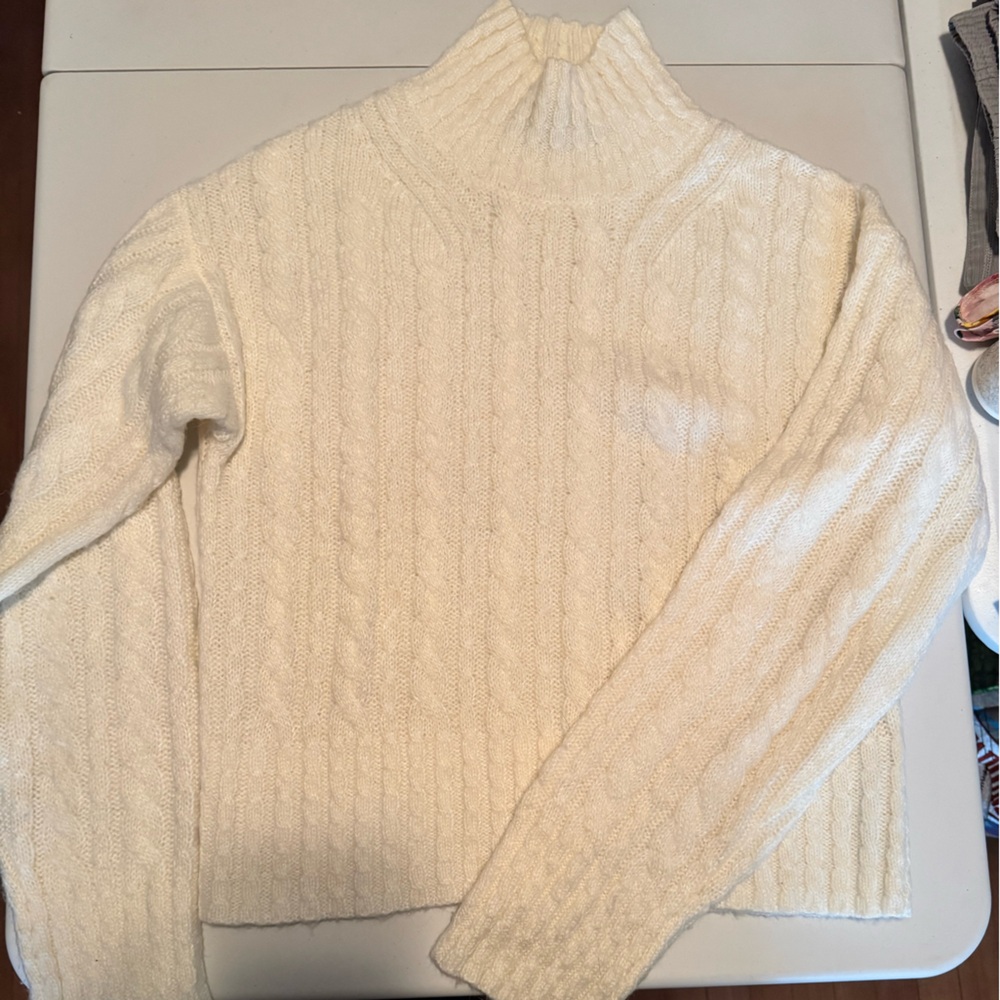 French Connection Textured Cream Sweater
